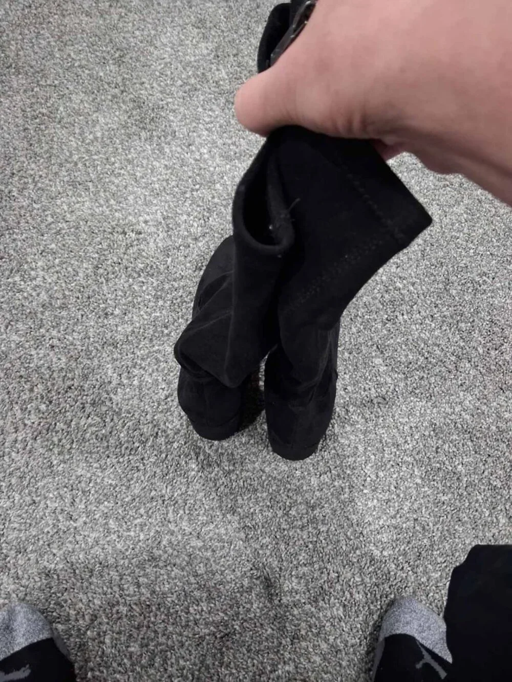 Kenneth Cole Reaction Roswell Tall Boots – Black Microsuede – Size 9.5 (BNWT)